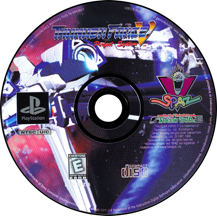Thunder Force V:  Perfect System media 8 for Playstation